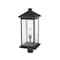 Z-Lite Portland 1 Light Outdoor Post Mount Fixture, Black & Clear Beveled 531PHBXLR-BK - alternate 7
